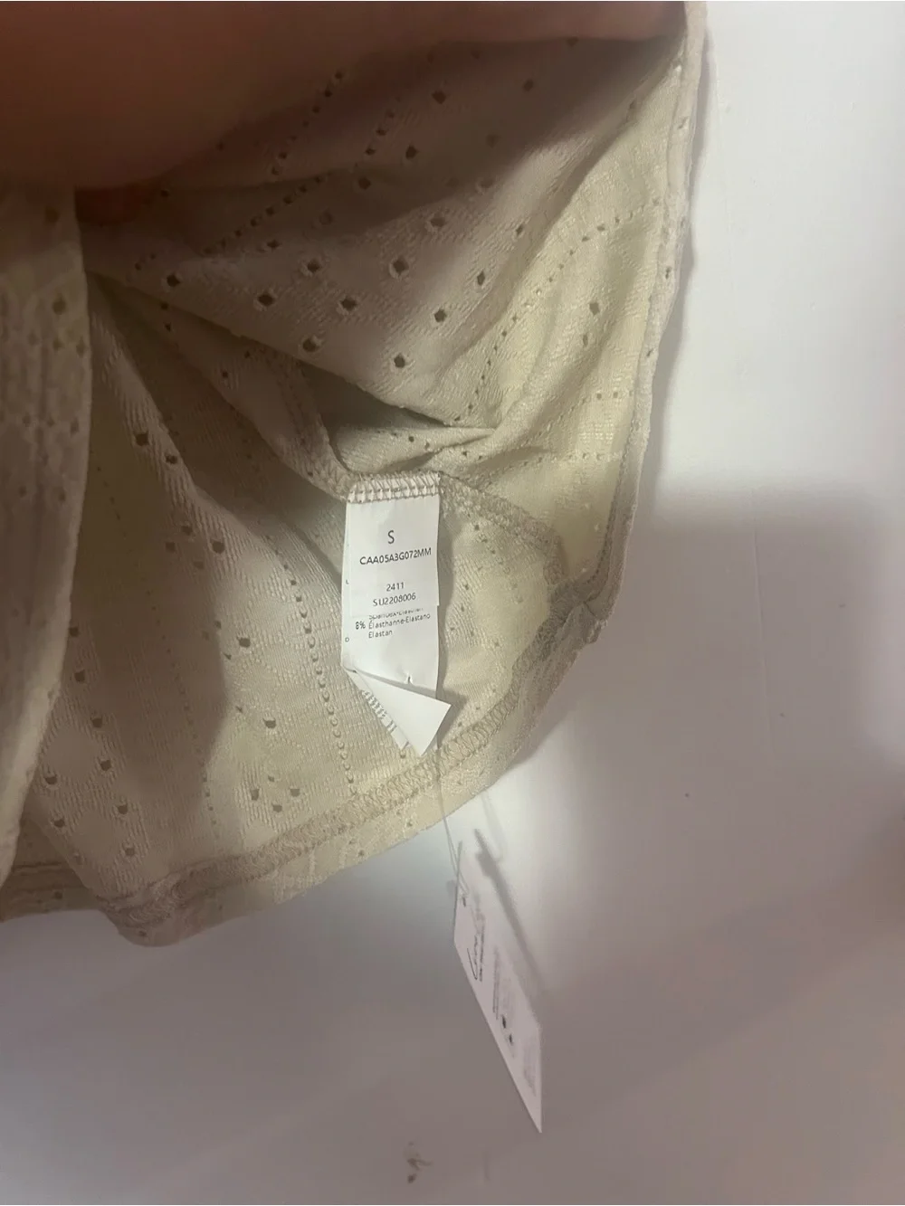 Cupshe Cream Eyelet Button-Front Midi Dress - Picture 5 of 5